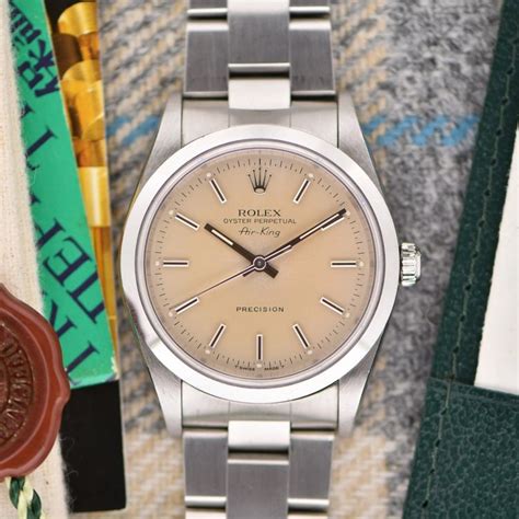 34mm air king rolex yellow dial|rolex air king 34 mm.